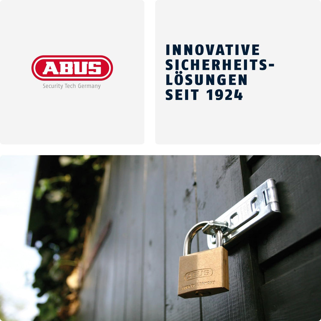 ABUS Monobloc Vorhängeschloss 92/65 - Messing-Schloss mit Stahlmantel - für Automaten, Rollgitter u.