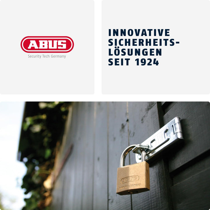 ABUS Monobloc Vorhängeschloss 92/65 - Messing-Schloss mit Stahlmantel - für Automaten, Rollgitter u.