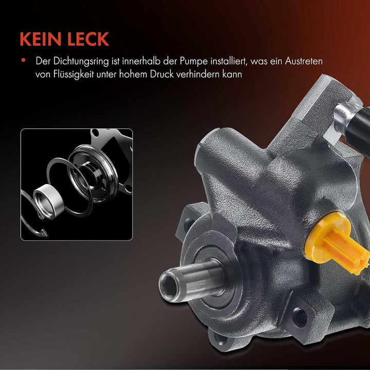 Frankberg Servopumpe Hydraulikpumpe Lenkung ohne Riemenscheiben für Fahrzeuge mit Klimaanlage Kompat