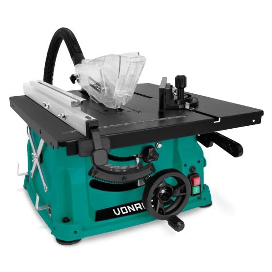 VONROC Tischsäge – kompakt und tragbar – 1500W – 5000 U/min – Ø210mm – Inklusive 40T-Sägeblatt