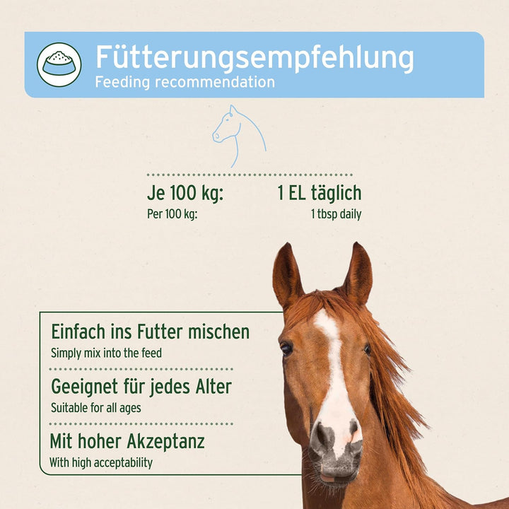AniForte Mauke Formel für Pferde 1kg - Natürliche Hautpflege & Hufpflege, Unterstützt Stoffwechsel &