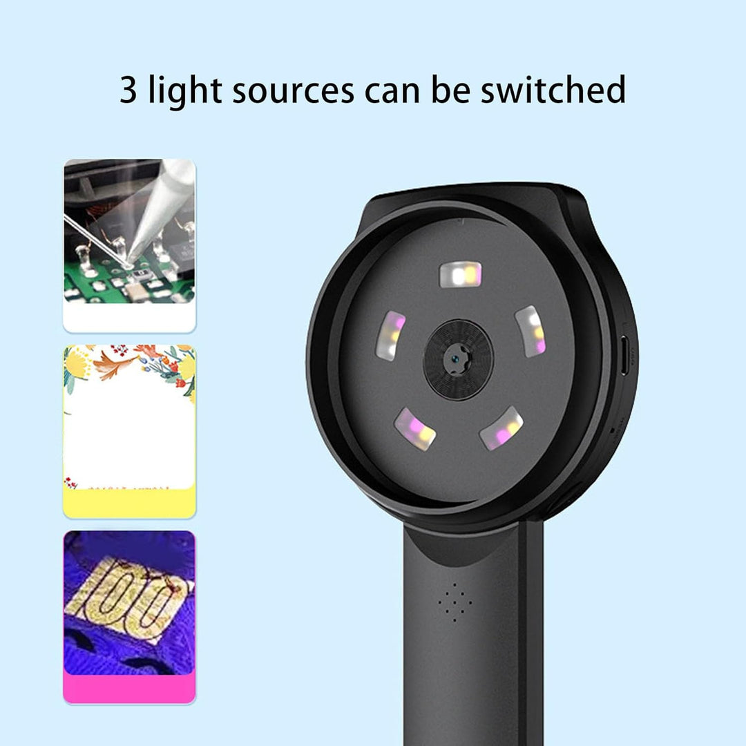 CCYLEZ 1000x Lupe mit Licht, 1000x Digital Lupe Handheld Digital Lupe, 2,8 -Zoll -HD -IPS -Bildschir