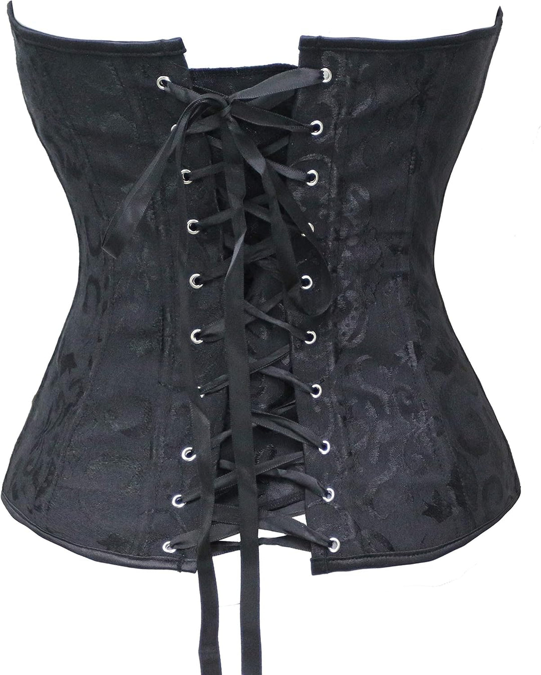 Bslingerie® Damen Brocade Bustier Korsagen XXL Schwarz, XXL Schwarz