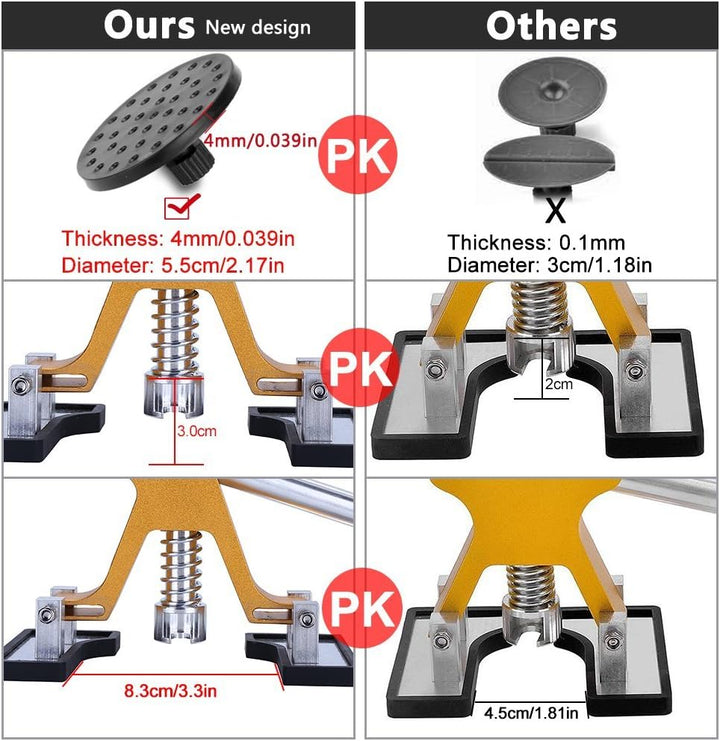 Manelord Dellen Reparatur Ausbeulwerkzeug Lackfreies Dent Puller Set, Dellen Reparaturset, Auto Pain
