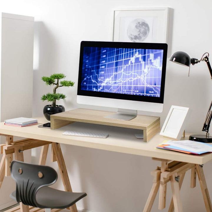 Monitorständer für Schreibtisch Holz, Computerständer für Desktop-Monitor Erhöhung Schreibtisch Comp