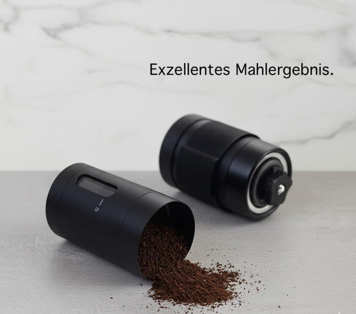 Kaffeemühle Manuell mit Keramikmahlwerk | Kompakte Handkaffeemühle mit stufenloser-Mahlgradeinstellu
