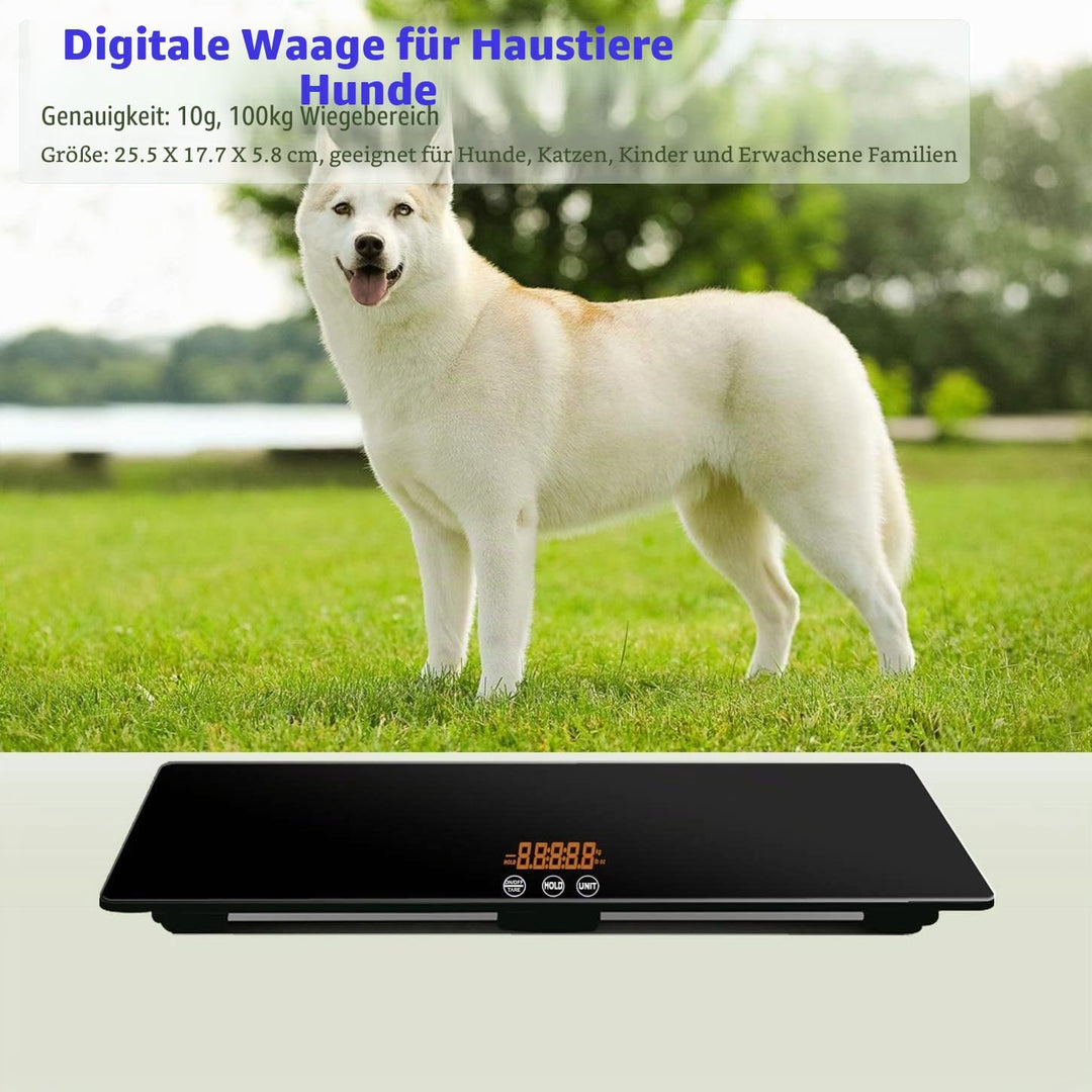 Grosse Präzisions-Dgit-Tierwaage für grosse Hunde, 0,35 OZ Genauigkeit mit Kapazität, 65 x 45 cm