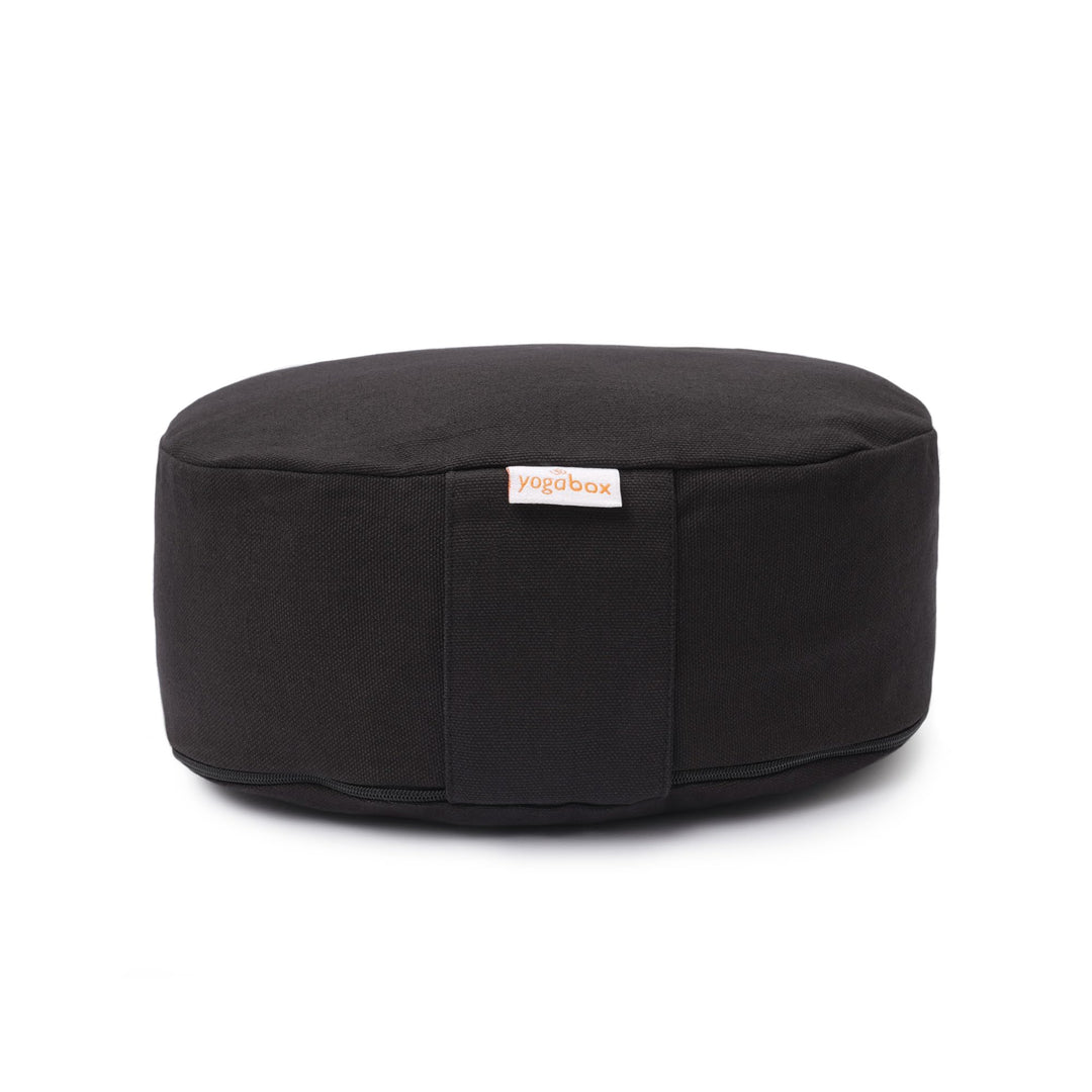 Yogabox Yogilino® Reise Meditationskissen/Yogakissen Mini oval Schwarz, Schwarz