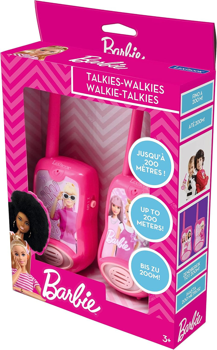 Lexibook, Barbie, Talkies-Walkies 200m, Kommunikationsspiel für Kinder, 2 Kommunikationskanäle, Gürt