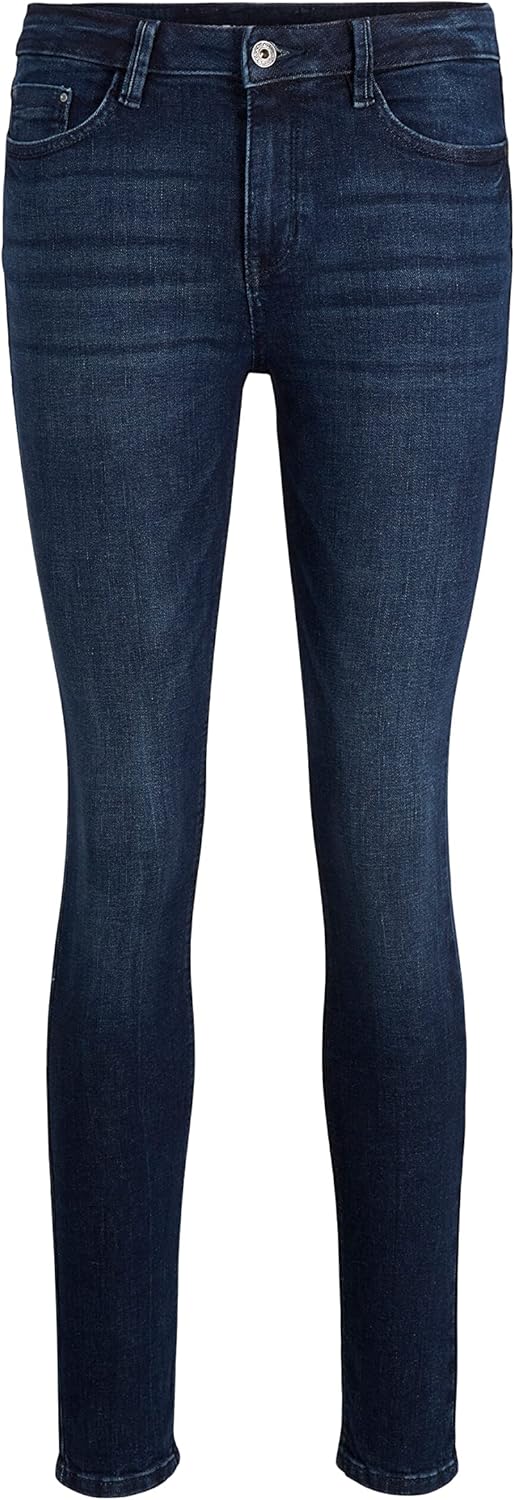 TOM TAILOR Denim Damen Nela Extra Skinny Jeans 29W / 32L 10120 - Used Dark Stone Blue Denim, 29W / 3