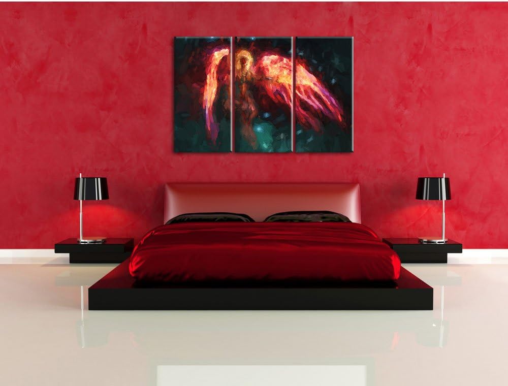 Pixxprint Alien Teufel im Weltraum Kunst als Leinwandbild/Grösse: 3 Teilig (120x80 cm) cm/Wandbild/K