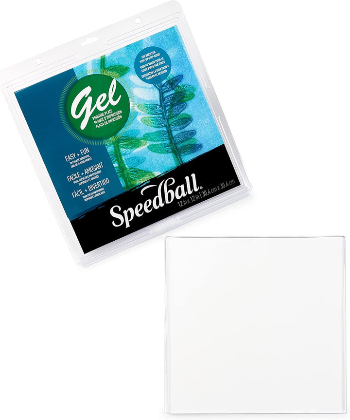 Speedball 12 X 12 Gel Printing Plate Geldruckplatte, farblos, 30,5 x 30,5 cm, 30,5 x 30,5 cm