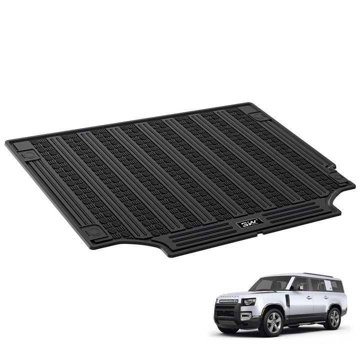 3W Kompatibel mit Land Rover Defender 110 2020-2023, TPE Allwetter-Massanfertigung Kofferraummatte W