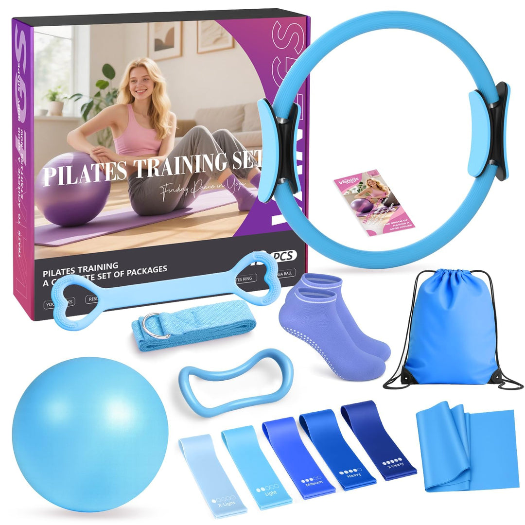 Pilates Set 13 Stück Home Pilates Essentials Workout Set ,13" /33CM Pilates Ringe, 10" /25CM Pilates