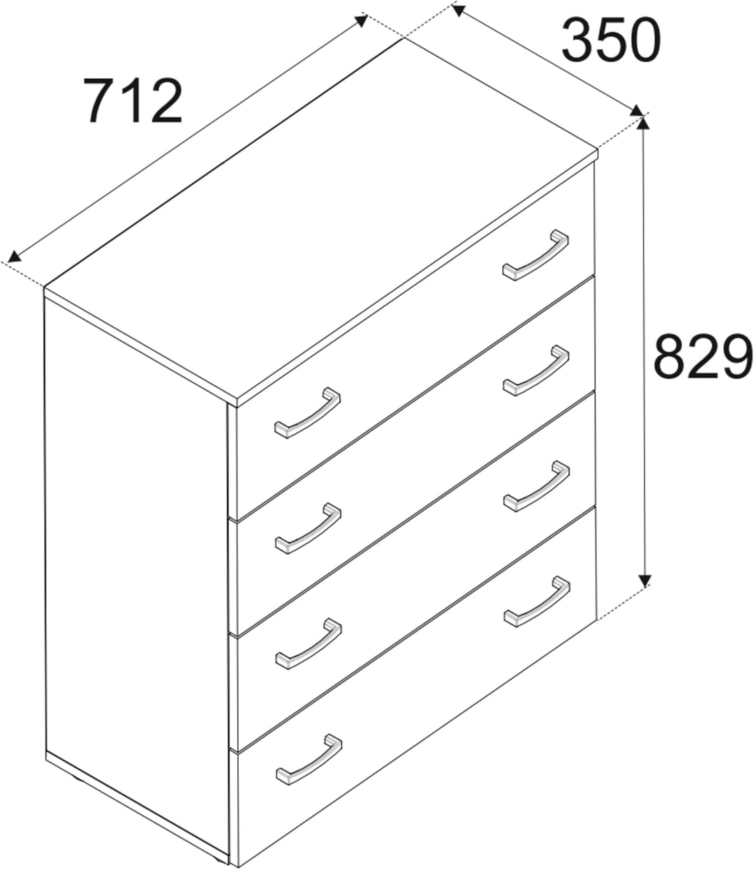 MRBLS_HOME Schuhschrank 71,2 x 82,9 x 35 cm (B/H/T) – Schmale Kommode mit 4 Klappen - Aufbewahrungsk