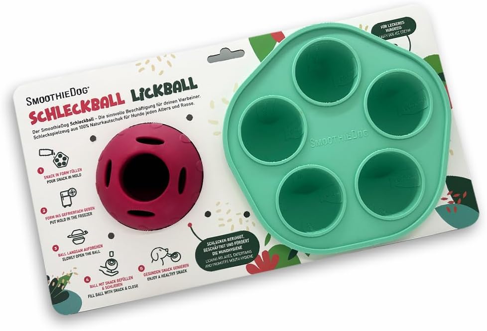 SmoothieDog Schleckball Hundesmoothie 3er Huhn - Schleckball für Hunde, Snackball, zur Beschäftigung