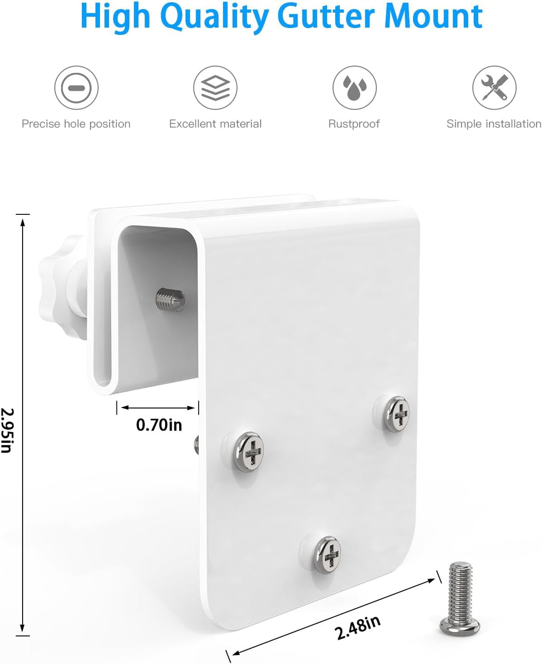 Kamera Halterung für eufy Security SoloCam S340/SoloCam E30, Verstellbarer Wetterfeste Dachrinnenhal