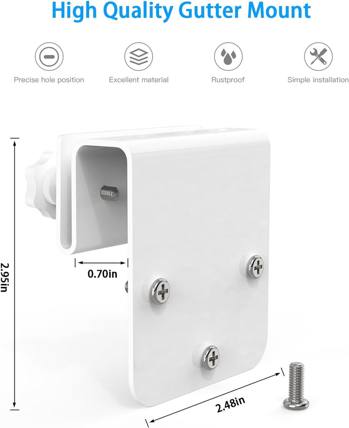 Kamera Halterung für eufy Security SoloCam S340/SoloCam E30, Verstellbarer Wetterfeste Dachrinnenhal
