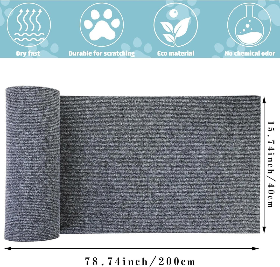 200cmx40cm Selbstklebend Kratzmatte, DIY Kratzbrett, Kratzschutz Sofa, Katzenkratzmatte, AntiKratz T