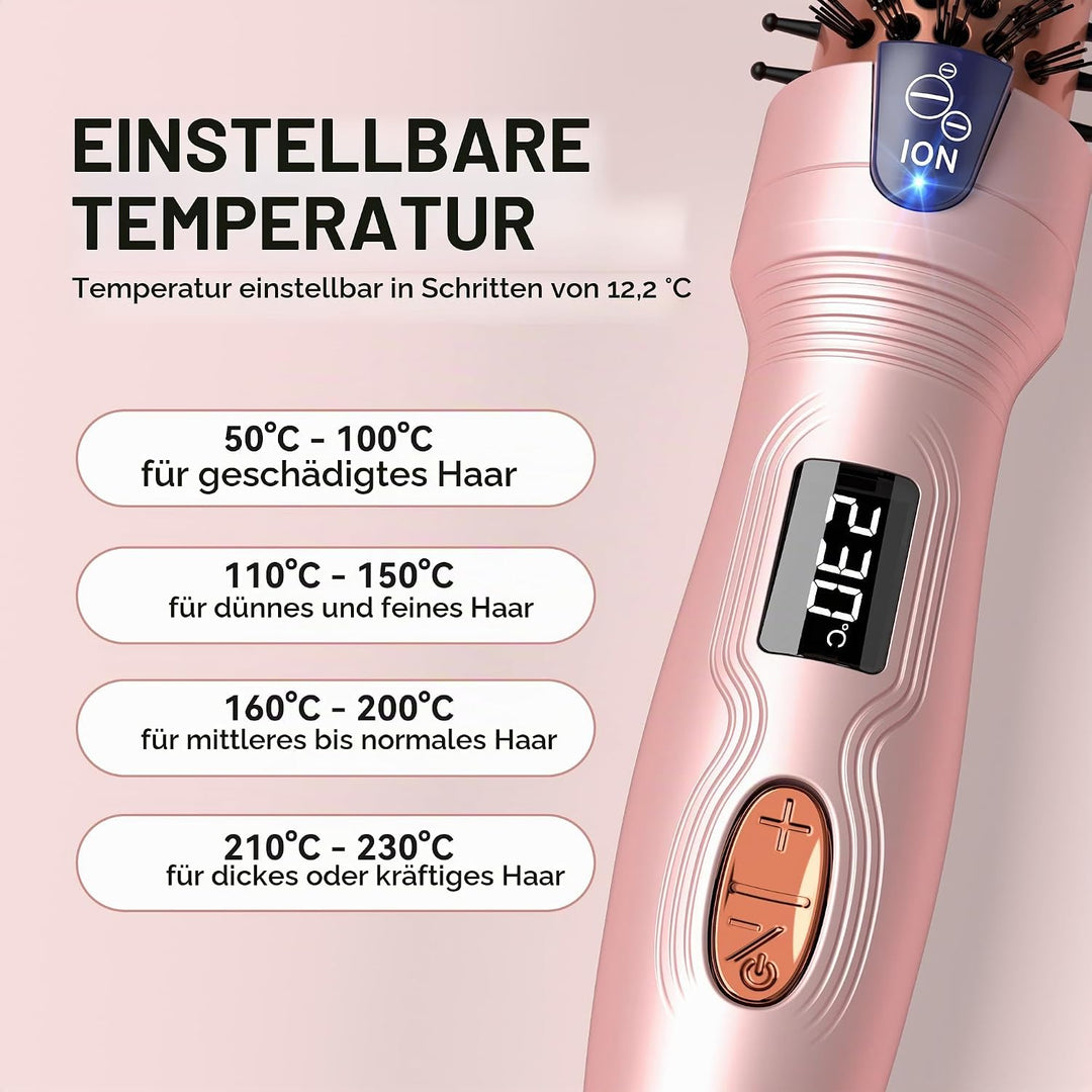 Thermobürste, MINI Thermal Brush, 27mm Heisse Bürste für Blowout-Effekt, Tourmalin-Keramik-Ion-Locke