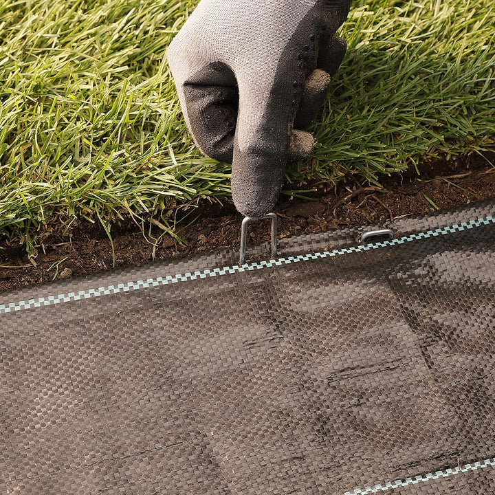 GardenMate 300 Erdanker verzinkt, 100mm lang, 13mm breit, Ø 2,9 mm, Befestigungsanker Bodenanker für