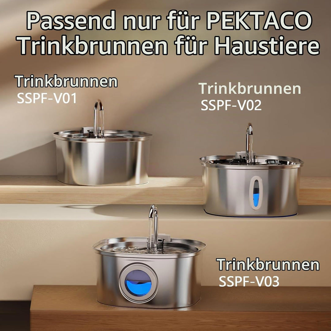 Katzen-Wasserbrunnenfilter, Ersatz- und Vorfilterschwämme für 3,2 L/108 oz automatischen Haustierbru