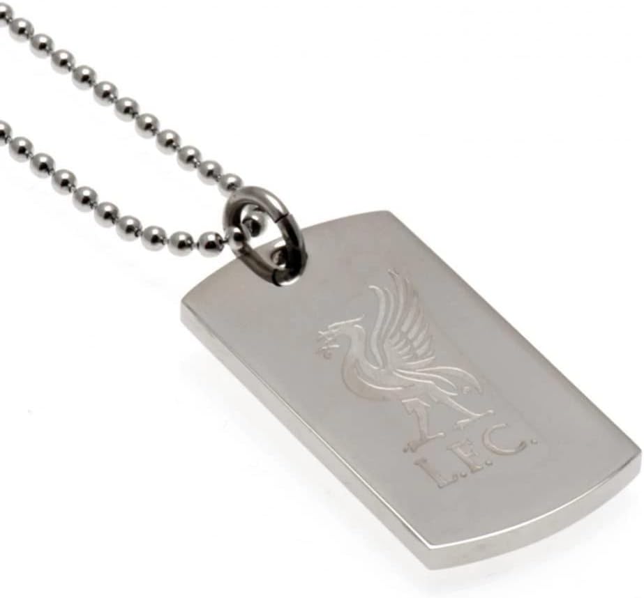 Liverpool F.C. Graviertes Wappen-Erkennungsmarke & Kette LB
