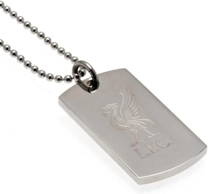 Liverpool F.C. Graviertes Wappen-Erkennungsmarke & Kette LB