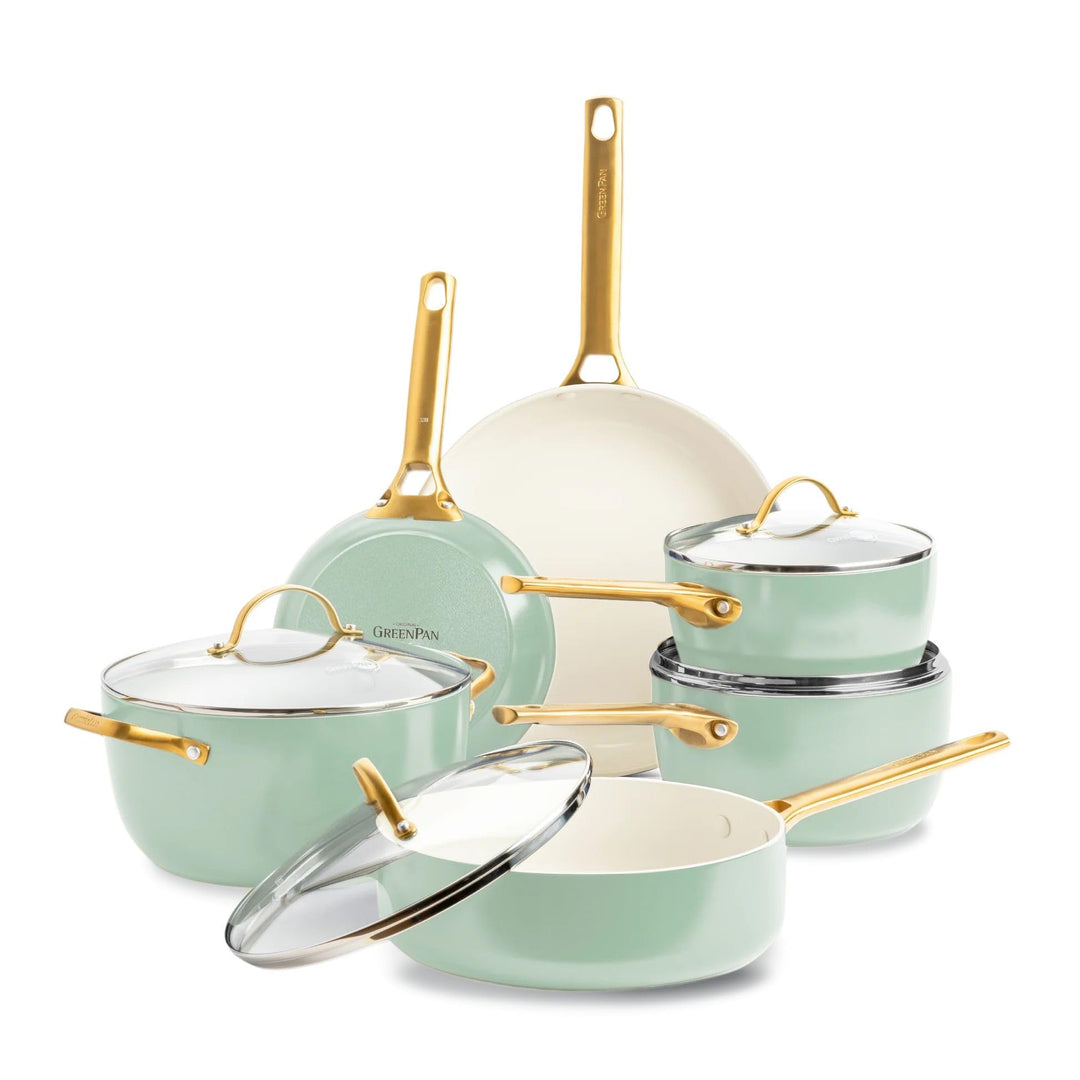 GreenPan Kochgeschirr-Set, 6-teilig, antihaftbeschichtet, Aluminium für umfassendes Kochen, Induktio