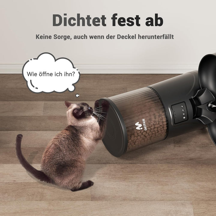 IMIPAW Futterautomat Katze WiFi 2.4G: APP-Steuerung Trockenfutterspender für 2 Kleine Hunde und Katz