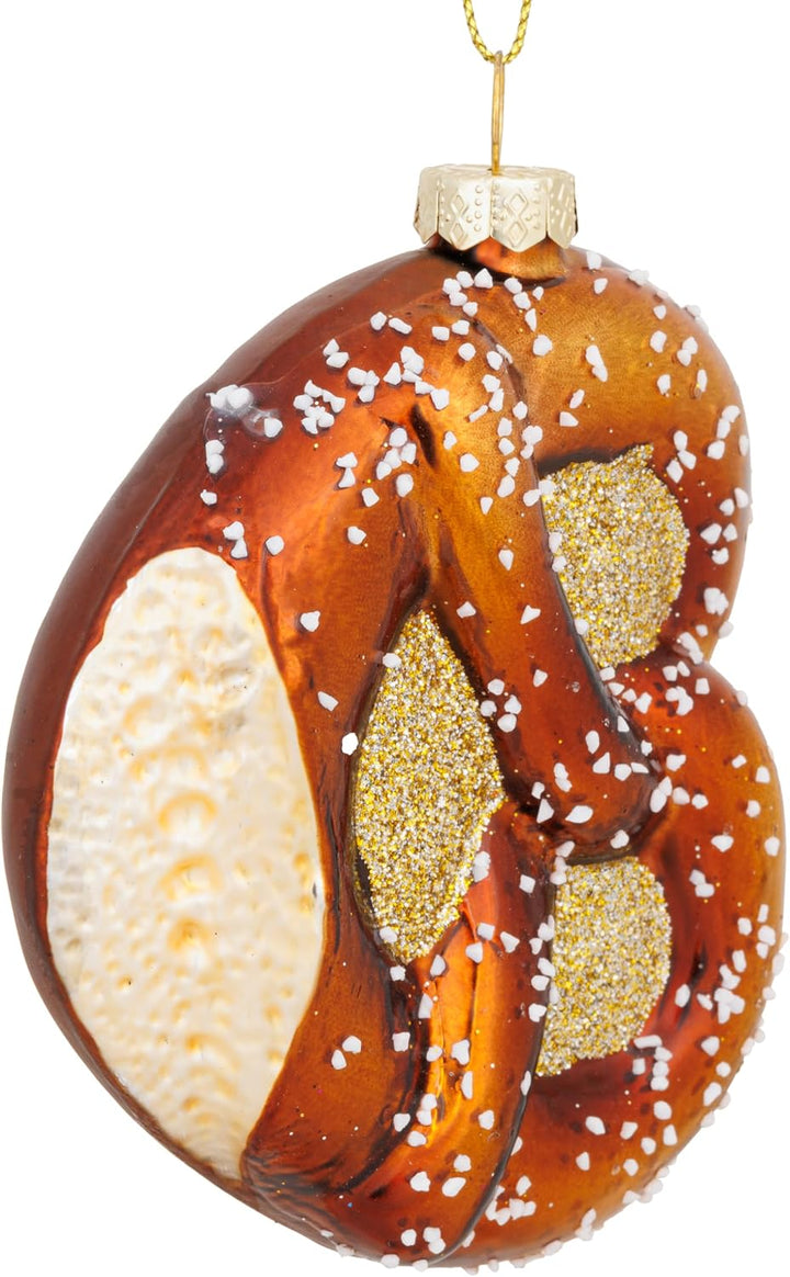 SIKORA Laugen Brezel besondere Weihnachtskugel Glas Christbaumschmuck Deko Figur Weihnachten Anhänge