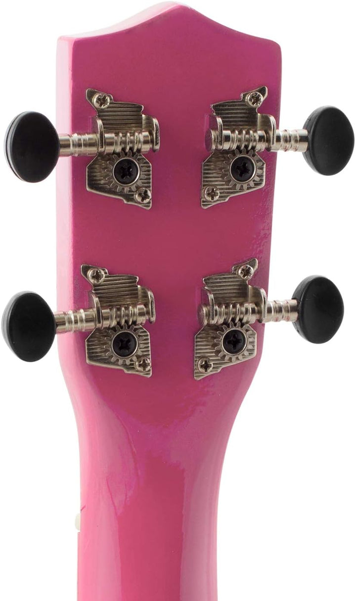 Mad About SU8-TU-PK Sopran-Ukulele für Anfänger, inkl. Tasche und Stimmgerät - Rosa