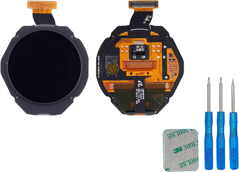 swark LCD Display Kompatibel mit Samsung Galaxy Watch 42 mm SM-R810 (Schwarz) LCD Screen Digitizer A