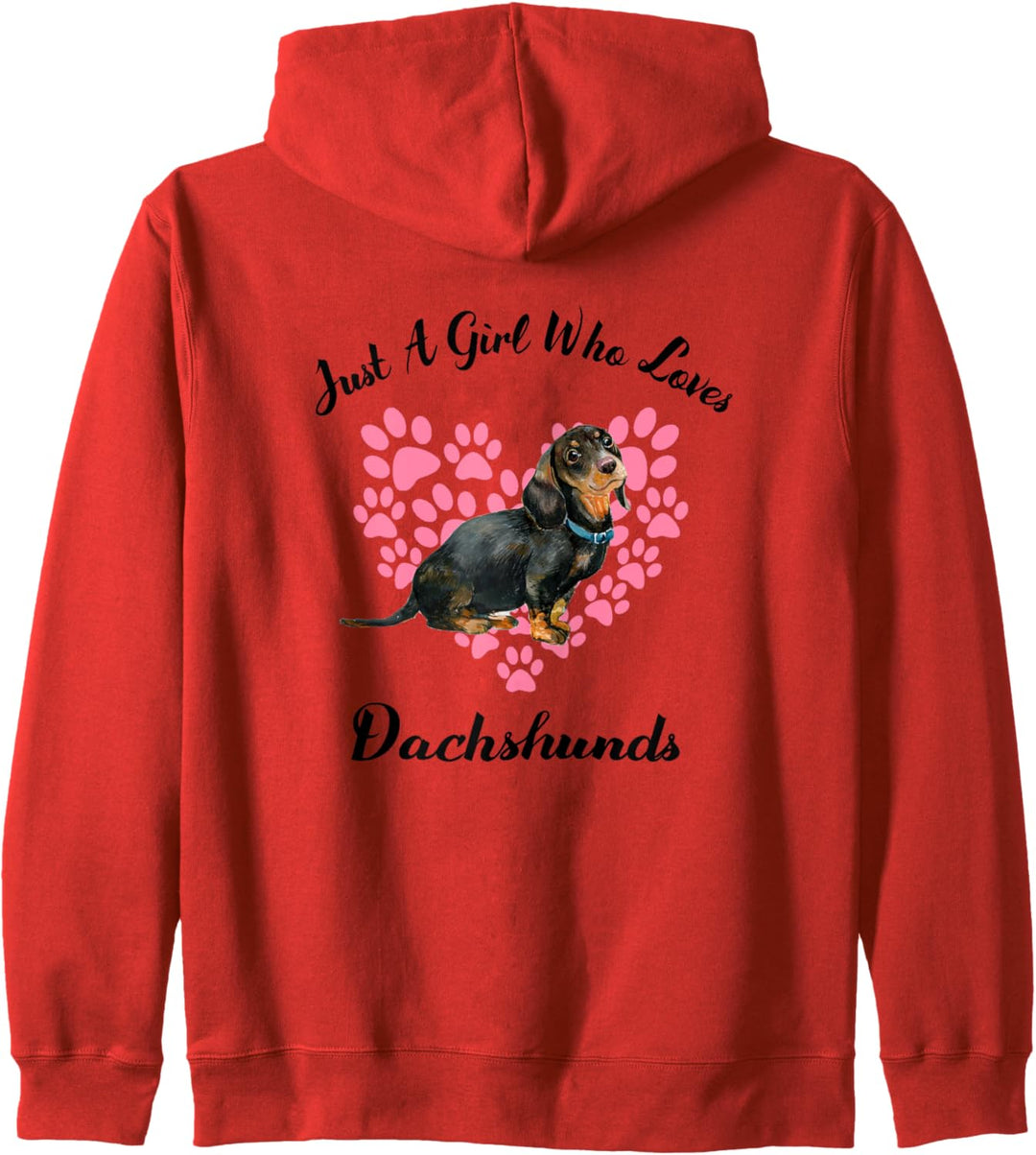 Just A Girl Who Loves Dachshunds Hunde Süsser Welpe Kapuzenjacke