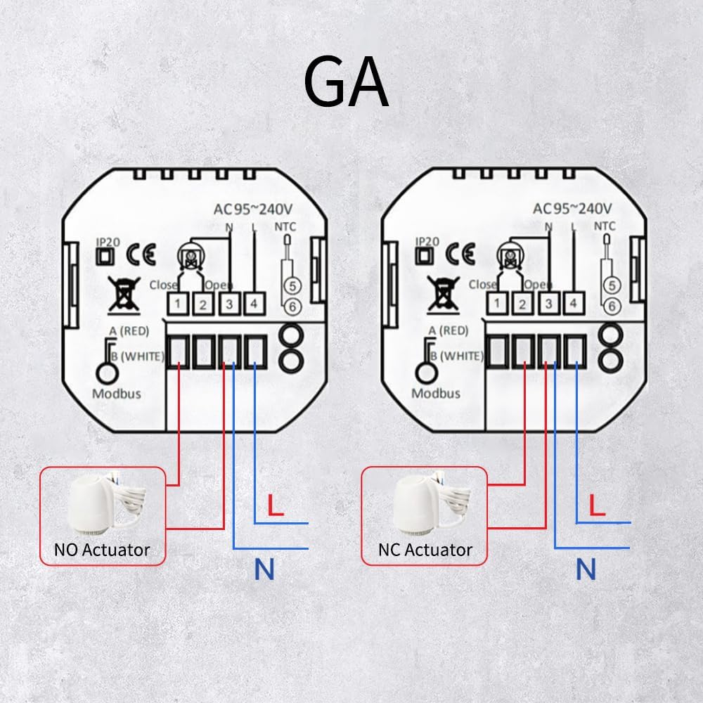 MOES WLAN Smart Thermostat, Warmwasser Thermostat Fussbodenheizung, Programmierbar Raumthermostat Fü