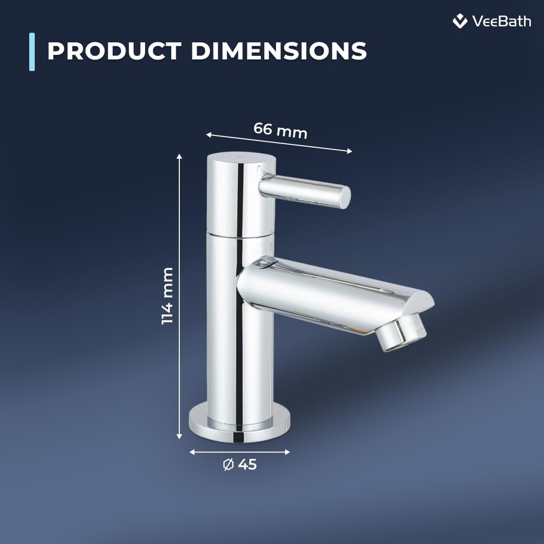 veebath Julia Val 1/2 C CD Chrome Wasserhähne mit Hebel mit Ventiltellern aus Keramik, Hebel