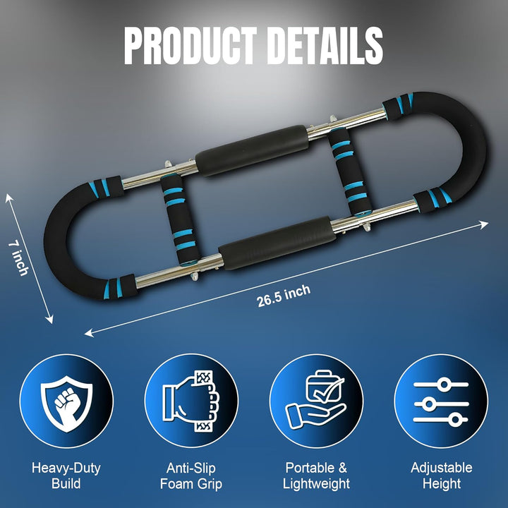 Adjustable Twister Arm Trainer for Men and Women - U-Shaped Chest Expander Twister Arm Exerciser wit