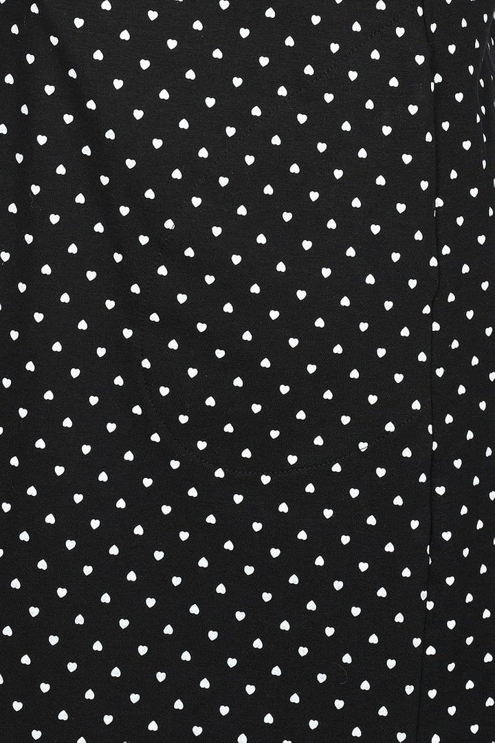 MijaCulture 3 in1 Geburtskleid Stillnachthemd Umstandsnachthemd 4128 L Schwarz / Herzen, L Schwarz /