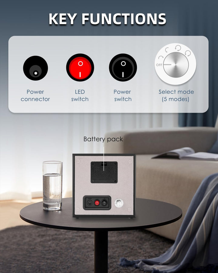 Mxmoonant Automatische Uhrenbeweger für 2 Uhren, 5 Rotationsmodi mit leisem Motor, AC-Adapter & Batt