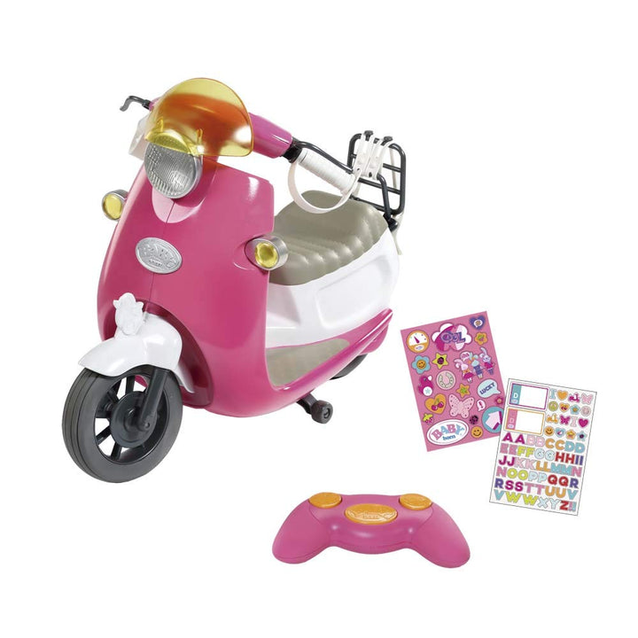 Zapf Creation 824771 BABY born City RC Scooter Puppenroller mit Fernsteuerung und Lichteffekten, Pup