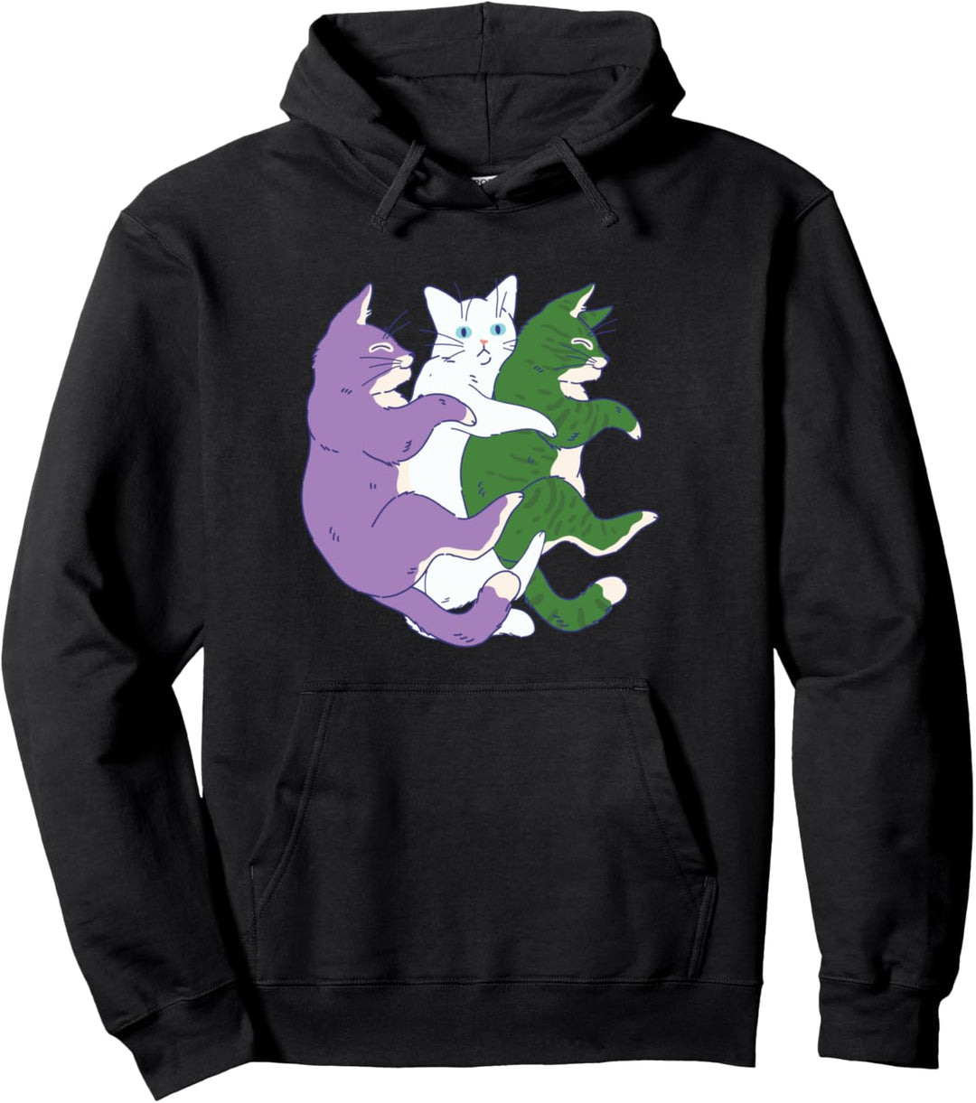 LGBTQ Genderqueer Pride-Flagge – Katzenflor Genderqueer Pullover Hoodie
