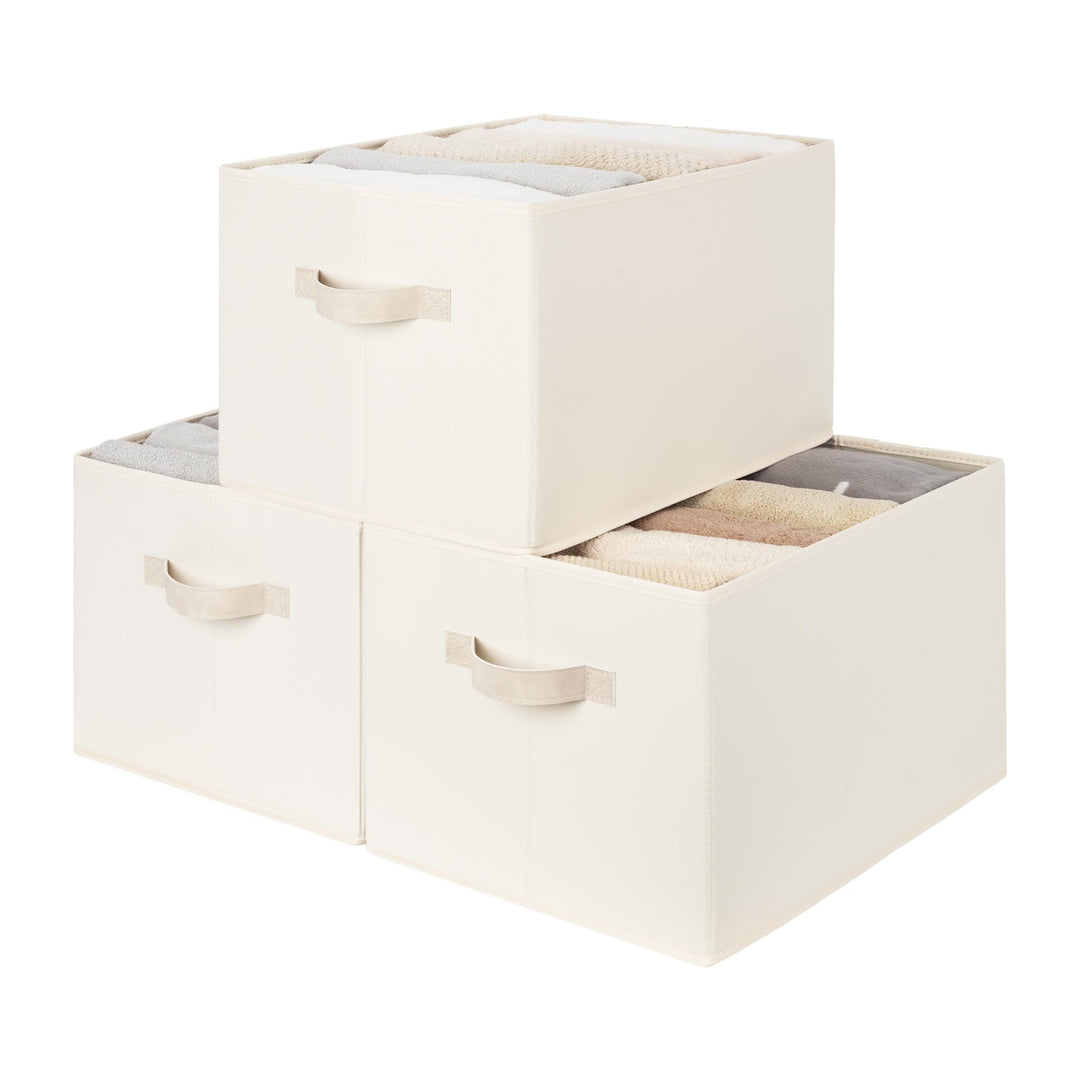 StorageWorks extra grosser Aufbewahrungskorb Stoff, faltbare Aufbewahrungsbox für Regale, Schränke,