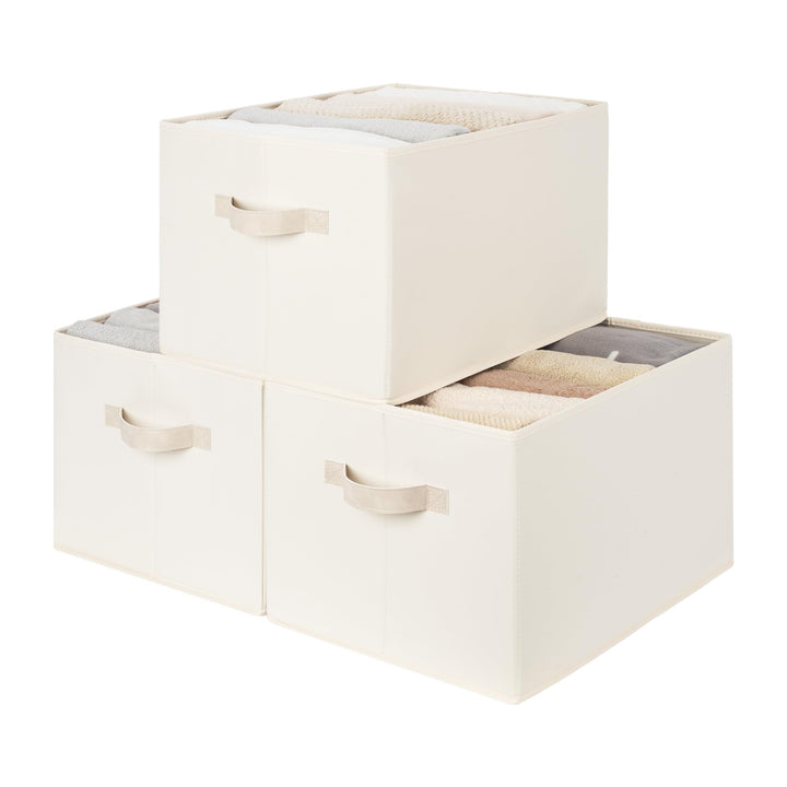 StorageWorks extra grosser Aufbewahrungskorb Stoff, faltbare Aufbewahrungsbox für Regale, Schränke,