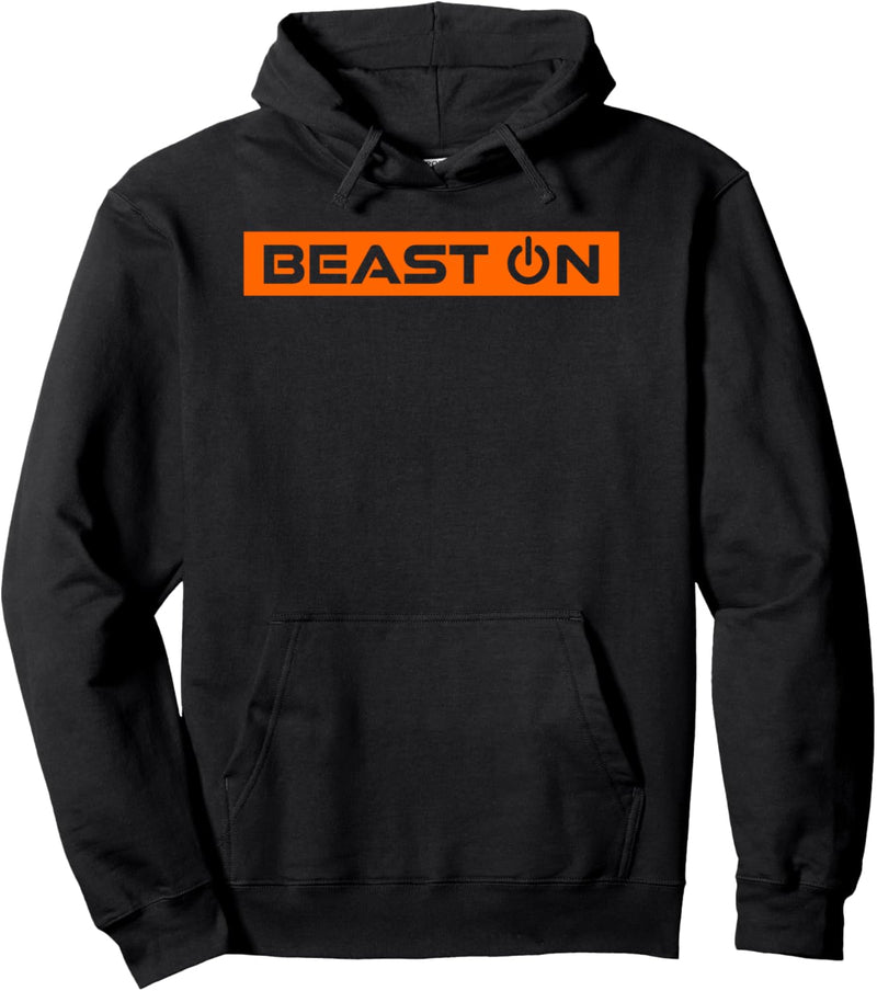 Beast ON Orange Gym Fitness Workout Gym Spruch Motivation Pullover Hoodie