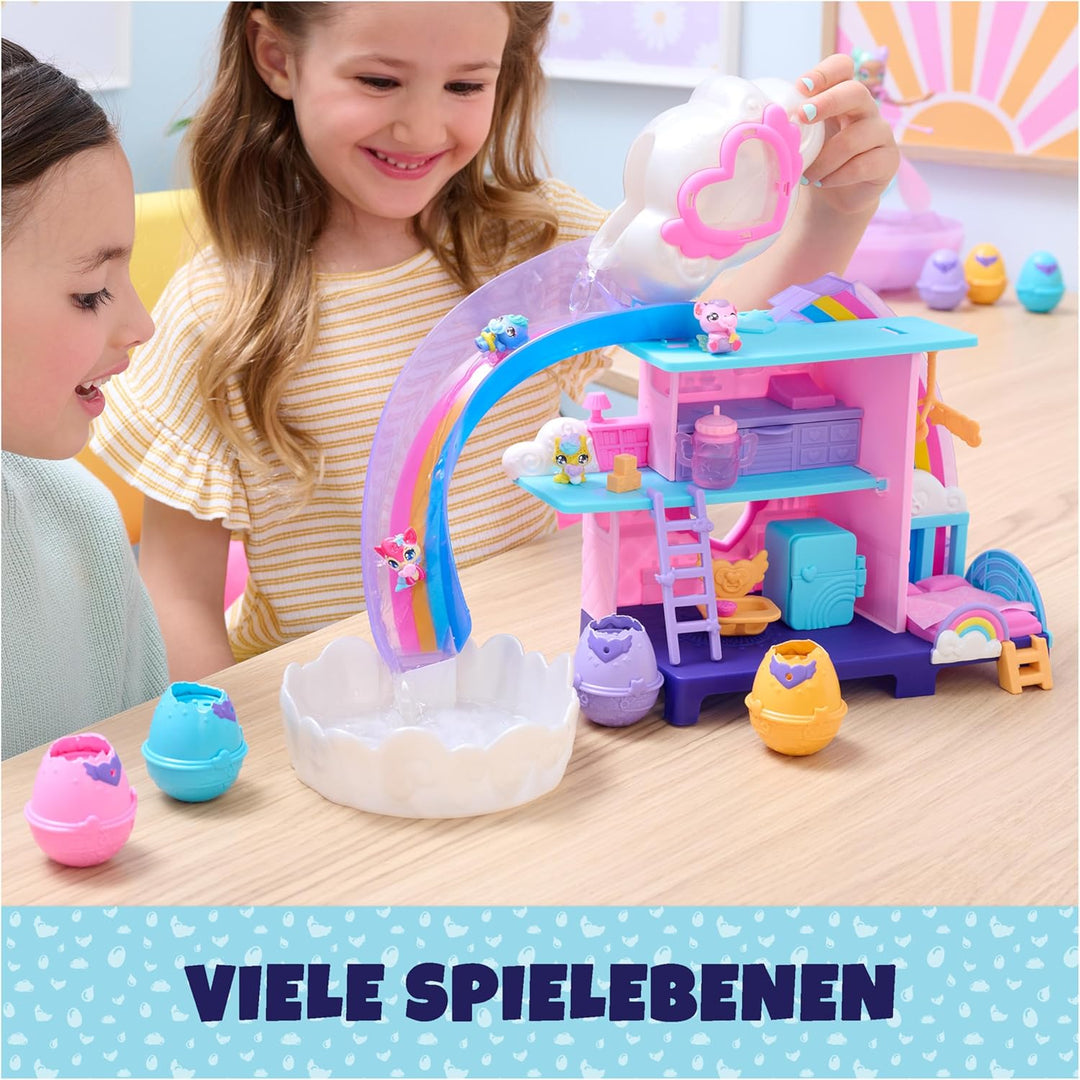 Hatchimals Alive Kinderzimmer Spielset - mit 4 Mini-Figuren in 4 selbstschlüpfenden Eiern und 13 Zub