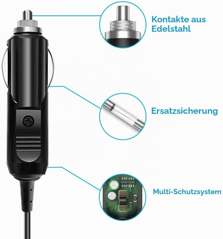 KFD DC 12V-24V Adapter KFZ Ladekabel Netzteil Auto Ladegerät für Panasonic Toughbook CF18 CF19 CF53