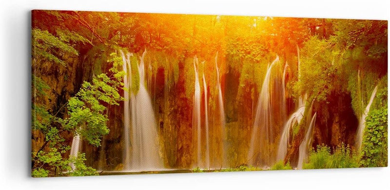 Wandbilder Dekoration Wohnzimmer Kroatien nationalpark wasserfall Panorama Bilder auf Leinwand 120x5