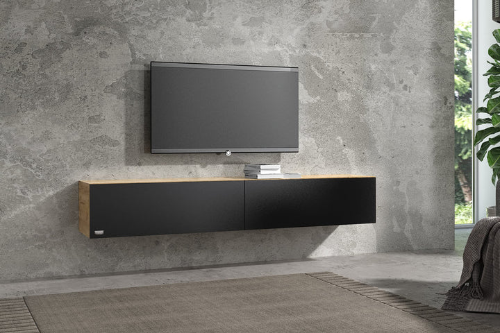 Wuun® TV-Lowboard Somero I 100cm bis 360cm I TV-Schrank & Hängeschrank für Wohnzimmer I Verschiedene