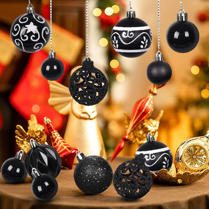 Ywlake Weihnachtskugel Ornamente Set für Weihnachtsbaum, 100-pcs Weihnachtsbaum Dekorationen Set Bru