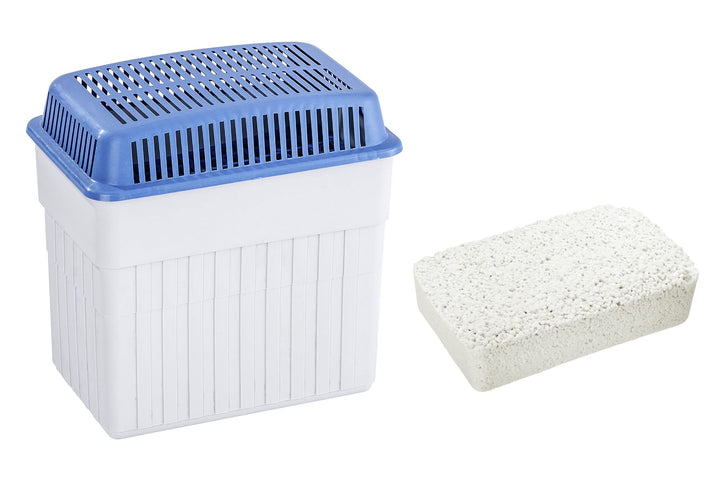 WENKO Feuchtigkeitskiller mit 2 kg Granulatblock, Raumentfeuchter, fasst bis zu 2,8 l Feuchtigkeit,